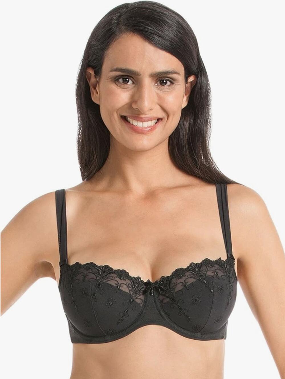 Rosa Faia Anita 5608-001 Edelweiss Black Non-Padded Wired Bra - 40F